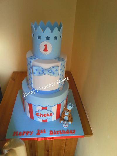 My son's 1st birthday cake.  - Cake by Nomy's Yummy Treats