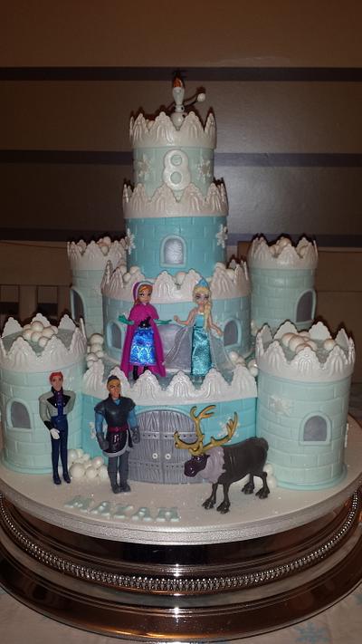 frozen castle cake - Cake by Heathers Taylor Made Cakes