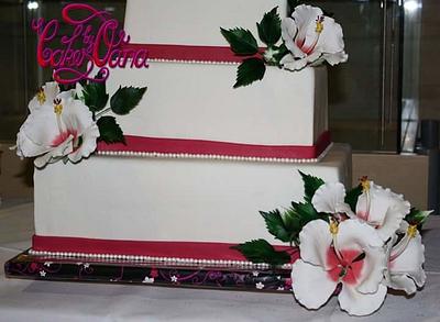 Hibiscus weddingcake  - Cake by cakesbyoana