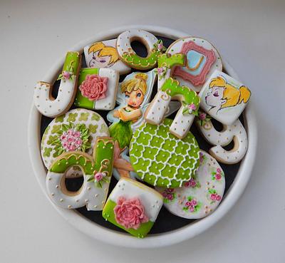 Tinker Bell Birthday Cookies - Cake by Kim Coleman (Sugar Rush Custom Cookies)