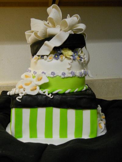 Boxes and bows - Cake by Laurie