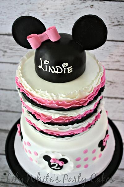 Mini Minnie Mouse Cake - Cake by Lily White's Party Cakes