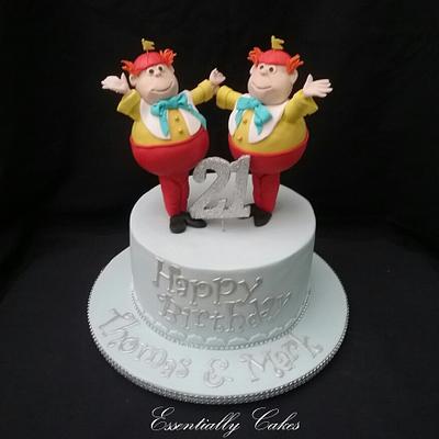 Tweedle Dee & Tweedle Dum - Cake by Essentially Cakes