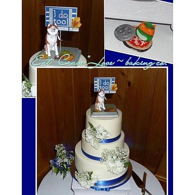 Dog lovers wedding cake - Cake by Monica@eat*crave*love~baking co.