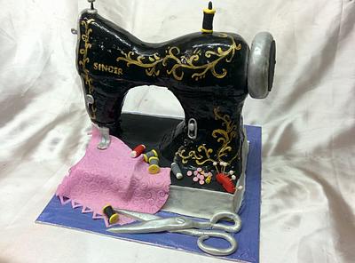 Sewing machine cake  - Cake by Omkar