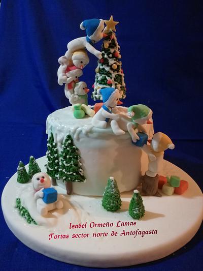 Navidad en familia.  - Cake by Isabel Ormeño Lamas 