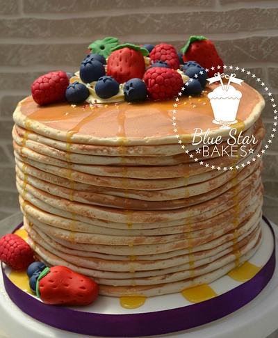 Pancake Stack - Cake by Shelley BlueStarBakes