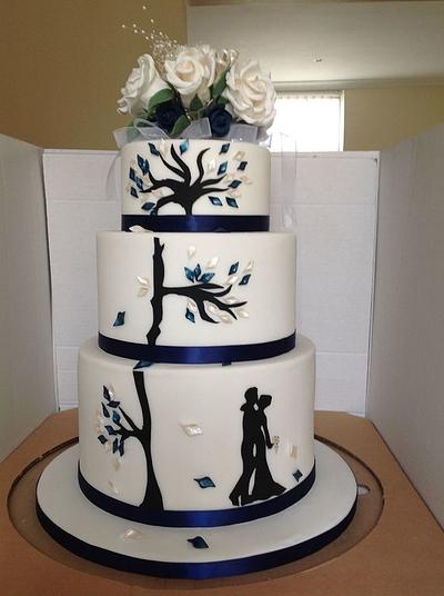 My first post of a Wedding Cake I made last month - Cake by Bracken