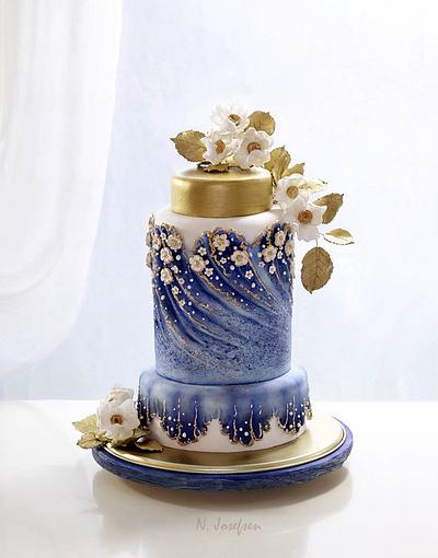 A blue cake - Cake by Neli