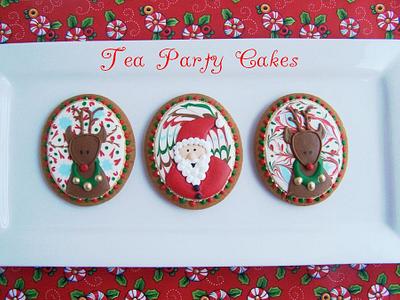 Santa and Rudolph Cookies - Cake by Tea Party Cakes