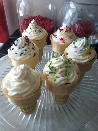 Ice Cream Cupcake Cones - Cake by Michelle Allen