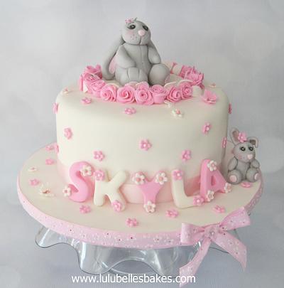 Bunny Baby shower cake - Cake by Lulubelle's Bakes