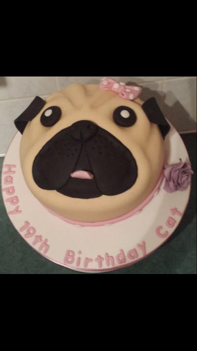 Pug cake xx - Cake by My Darlin Cakes