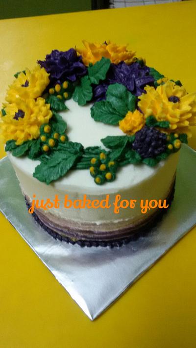 Buttercream flowers - Cake by Sato Seran