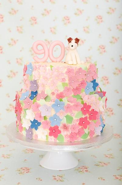 Floral Birthday cake - Cake by Kasserina Cakes