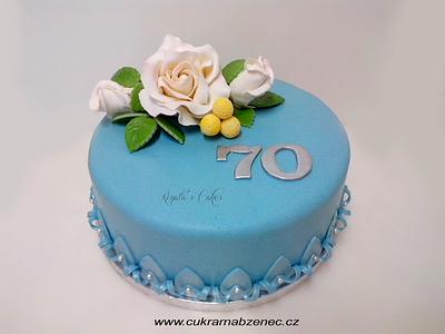 Blue birthday cake - Cake by Renata 