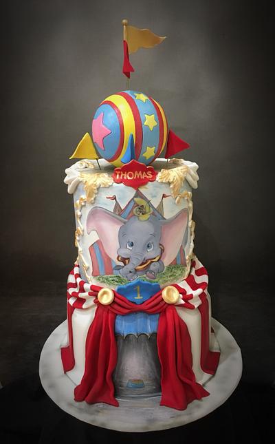 Dumbo Circus 1st Birthday  - Cake by  Sue Deeble