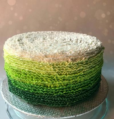 Green ombre cake - Cake by Rebecca29