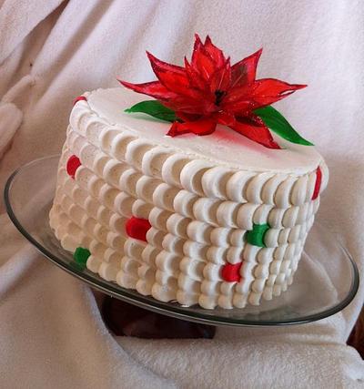 Gelatin Poinsettia cake - Cake by paula0712
