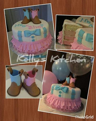 Gender reveal baby shower cake - Cake by Kelly Stevens