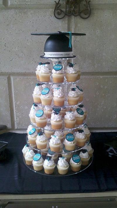 Graduation Cupcake Tower - Cake by Kimberly Cerimele