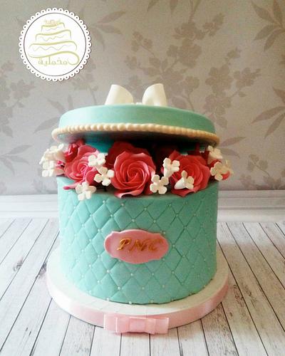 Box with flower 2  - Cake by saracakesdecorator