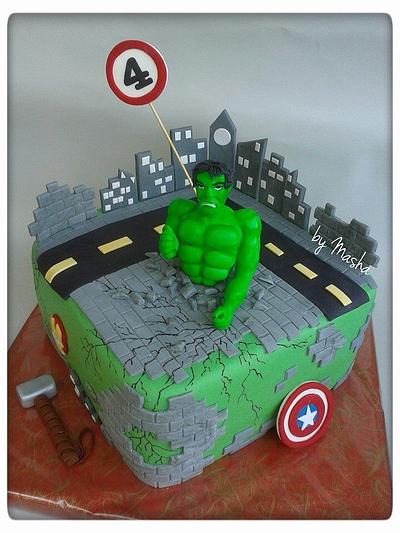 Hulk - Cake by Sweet cakes by Masha