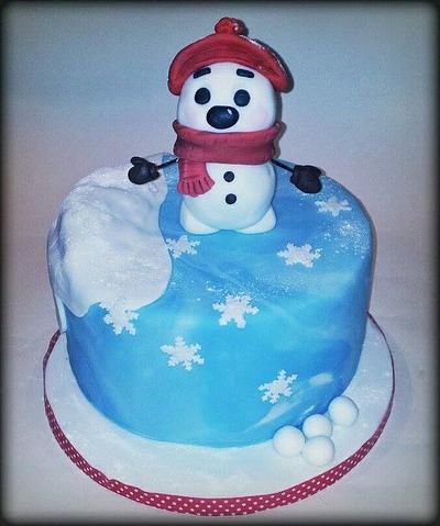 Ice skating snowman  - Cake by Time for Tiffin 