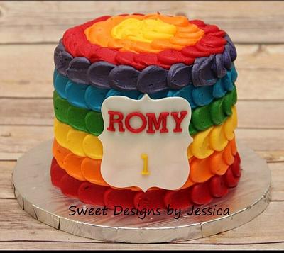 Romy's 1st - Cake by SweetdesignsbyJesica