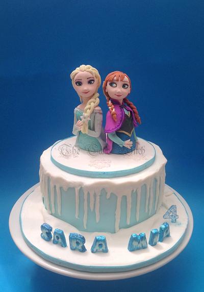 Elsa and Anna - Cake by Nessie - The Cake Witch