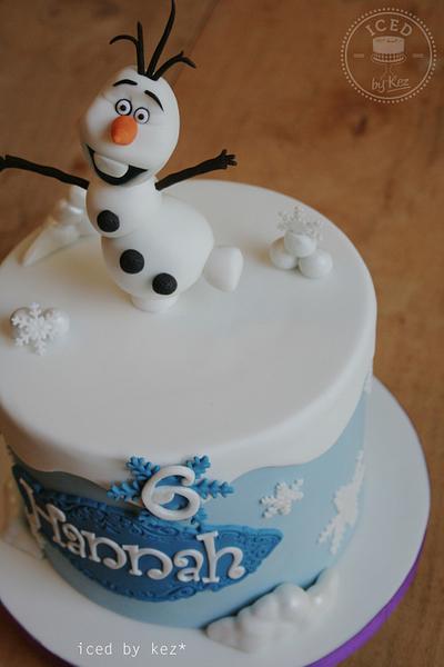 Olaf & Frozen themed cake :) - Cake by IcedByKez
