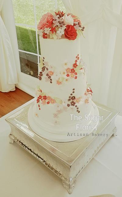 Wedding in pinks - Cake by Thesugarfloristyork