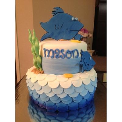 Fishy baby shower cake  - Cake by Lydia