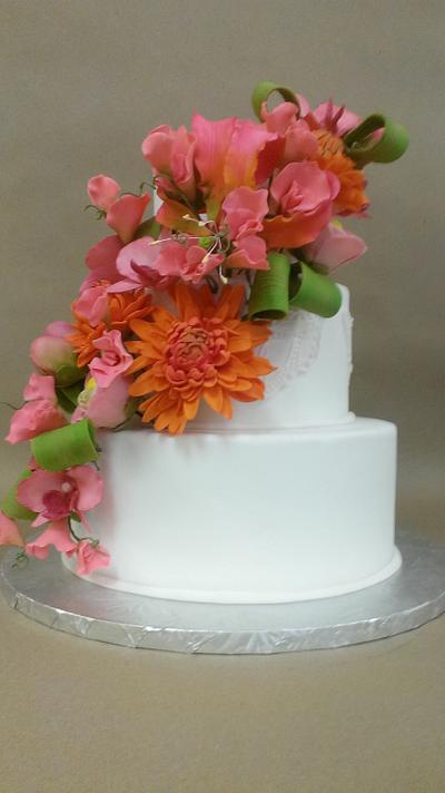Floral Cascade - Cake by MorselsByMark