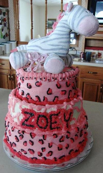 animal print baby shower - Cake by BaileyBakes
