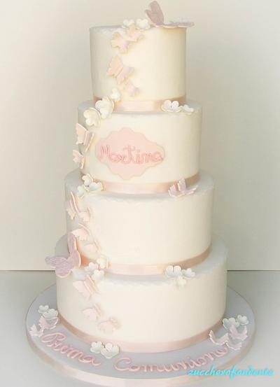 Delicate Pink Butterfly cake  - Cake by zuccherofondente