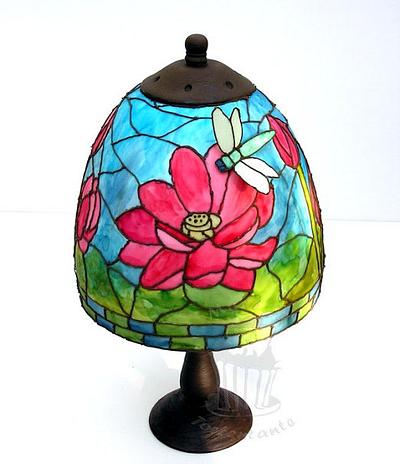 Stained glass lamp - Cake by Monika