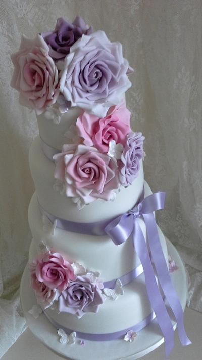 Pastel Roses - Cake by Pretty Amazing Cakes