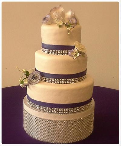 Three Tier wedding cake with bling.  - Cake by Comfort