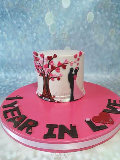 silhouette anniversary cake - Cake by Arty cakes