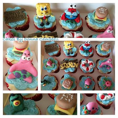 Spongebob Cupcakes - Cake by Donna Campbell