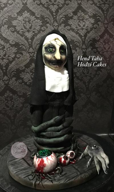 The Nun”Trapped Soul”-CPC 2017 Halloween Collaboration - Cake by Hend Taha-HODZI CAKES