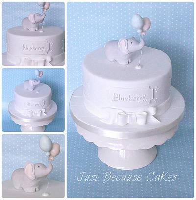 Elephant Baby Shower Cake - Cake by Just Because CaKes