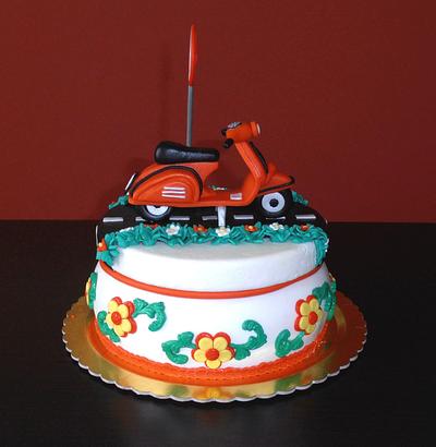 una vespa tutta per Erica - Cake by gina Mengarelli 