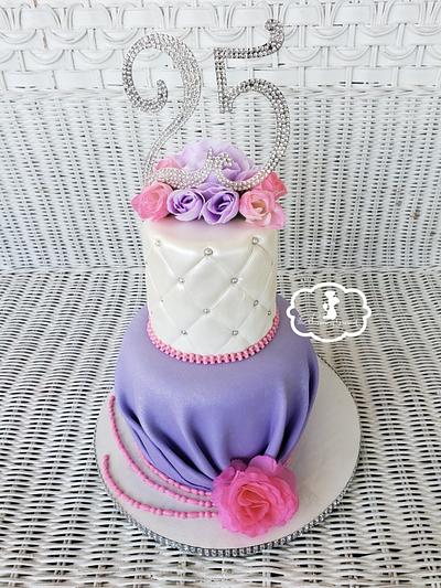 Quilts and pleats - Cake by The Charming Gourmet