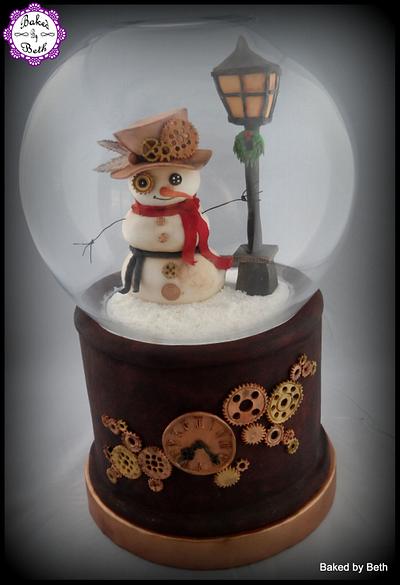 Cuties Little Christmas Collaboration :Steampunk Snow globe  - Cake by BakedbyBeth