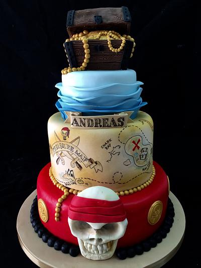 Treasure chest, pirate theme birthday cake - Cake by Galatia