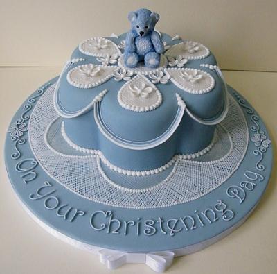 Royal Iced Christening Cake - Cake by Mandy's Sugarcraft
