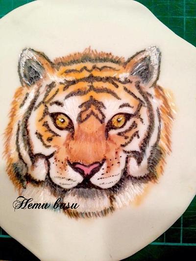 Bengal tiger sketch  - Cake by Hemu basu