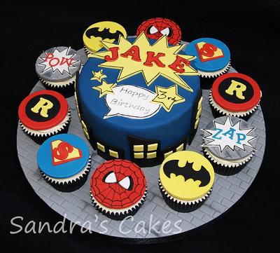 Superheroes! - Cake by Sandra's cakes